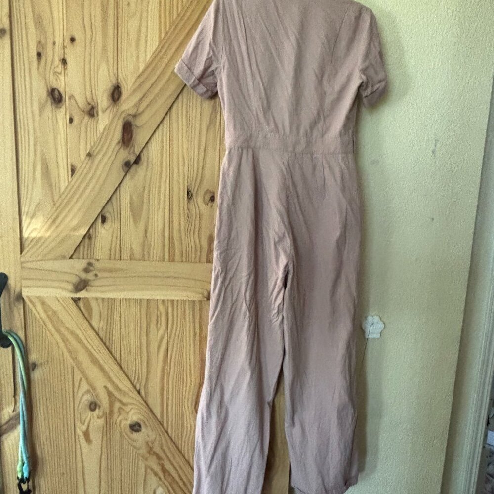 Pink ButtonUp Jumpsuit - Picture 2 of 2